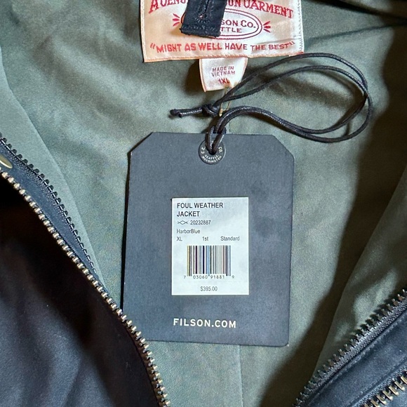 Filson Foul Weather Jacket | Harbor Blue | MSRP $395 - Picture 9 of 9